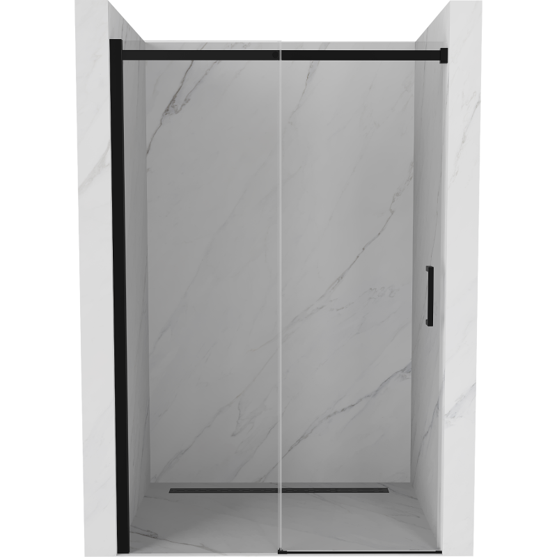 Mexen Omega schuifdouchedeuren 160 cm, transparant, zwart - 825-160-000-70-00