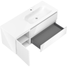 Mexen Orio 120 cm bathroom cabinet with Vela right sink, 2S, 1D, white gloss - 91A13-12047-3-BBFFF00-W23P00