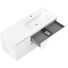 Mexen Orio armario de baño 120 cm con lavabo Vela derecho, 2S, 1D, blanco brillo - 91A13-12047-3-BBFFF00-W23P00