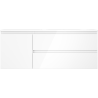Mexen Orio Badezimmerschrank 120 cm mit Waschbecken Vela rechts, 2S, 1D, weiß glänzend - 91A13-12047-3-BBFFF00-W23P00
