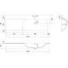 Mexen Orio Badezimmerschrank 120 cm mit Waschbecken Vela rechts, 2S, 1D, weiß glänzend - 91A13-12047-3-BBFFF00-W23P00
