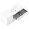 Mexen Orio 120 cm bathroom cabinet with Vela right sink, 2S, 1D, white matte - 91A13-12047-3-BBFFFF01-W23P01