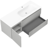 Mexen Orio armoire de salle de bain 120 cm avec lavabo Vela droit, 2S, 1D, gris mat/blanc mat - 91A13-12047-3-BBFFF62-W23P01