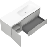 Mexen Orio bathroom cabinet 120 cm with Vela right sink, 2S, 1D, gray matte/white matte - 91A13-12047-3-BBFFF62-W23P01