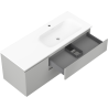 Mexen Orio armoire de salle de bain 120 cm avec lavabo Vela à droite, 2S, 1D, gris mat/blanc mat - 91A13-12047-3-BBFFF62-W23P01