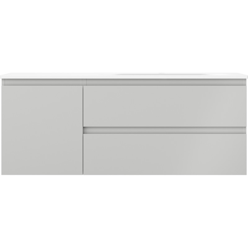 Mexen Orio armoire de salle de bain 120 cm avec lavabo Vela droit, 2S, 1D, gris mat/blanc mat - 91A13-12047-3-BBFFF62-W23P01