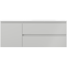 Mexen Orio Badezimmerschrank 120 cm mit Waschbecken Vela rechts, 2S, 1D, grau matt/weiß matt - 91A13-12047-3-BBFFF62-W23P01
