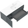 Mexen Orio meuble de salle de bain 120 cm avec lavabo Vela droit, 2S, 1D, graphite mat/blanc mat - 91A13-12047-3-BBFFF66-W23P01