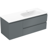 Mexen Orio meuble de salle de bain 120 cm avec lavabo Vela droit, 2S, 1D, graphite mat/blanc mat - 91A13-12047-3-BBFFF66-W23P01