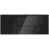 Mexen Orio 120 cm Bathroom Cabinet with Right Vela Sink, 2S, 1D, Black Gloss/Black Matte - 91A13-12047-3-BBFFF70-W23P71