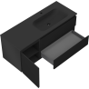 Mexen Orio mobile bagno 120 cm con lavabo Vela destro, 2S, 1D, nero opaco - 91A13-12047-3-BBFFF71-W23P71