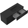 Mexen Orio meuble de salle de bain 120 cm avec lavabo Vela à droite, 2S, 1D, noir mat - 91A13-12047-3-BBFFF71-W23P71