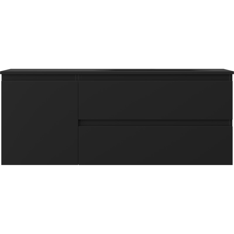 Mexen Orio armoire de salle de bains 120 cm avec lavabo Vela à droite, 2S, 1D, noir mat - 91A13-12047-3-BBFFF71-W23P71