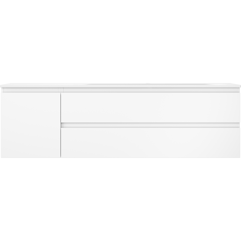 Mexen Orio mobile da bagno 160 cm con lavabo Vela a destra, 2S, 1D, bianco opaco - 91A13-16047-3-BBFFFF01-W23P01