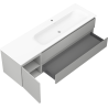 Mexen Orio bathroom cabinet 160 cm with Vela sink right, 2S, 1D, gray matte/white matte - 91A13-16047-3-BBFFF62-W23P01