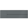 Mexen Orio Bathroom Cabinet 160 cm with Right Vela Sink, 2S, 1D, Matte Graphite/Matte White - 91A13-16047-3-BBFFF66-W23P01