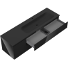 Mexen Orio meuble de salle de bain 160 cm avec lavabo Vela droit, 2S, 1D, noir brillant/noir mat - 91A13-16047-3-BBFFF70-W23P71