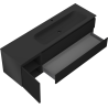 Mexen Orio bathroom cabinet 160 cm with Vela right sink, 2S, 1D, black matte - 91A13-16047-3-BBFFF71-W23P71