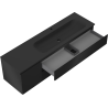 Mexen Orio meuble de salle de bain 160 cm avec lavabo Vela droit, 2S, 1D, noir mat - 91A13-16047-3-BBFFF71-W23P71