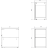 Mexen Rivel Badezimmerschrank 90 cm mit Waschbecken Vela links, 2S, 1D, gerillt, weiß matt - 91A23-09047-3-BBFFF01-W23L01