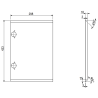 Mexen Rivel Badezimmerschrank 90 cm mit Waschbecken Vela links, 2S, 1D, gerillt, weiß matt - 91A23-09047-3-BBFFF01-W23L01