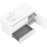Mexen Rivel armadietto da bagno 90 cm con lavabo Vela sinistro, 2S, 1D, scanalato, bianco opaco - 91A23-09047-3-BBFFF01-W23L01