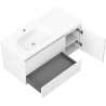 Mexen Rivel armadietto da bagno 100 cm con lavabo Vela sinistro, 2S, 1D, scanalato, bianco opaco - 91A23-10047-3-BBFFF01-W23L01