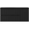 Mexen Rivel Badezimmermöbel 100 cm mit Waschbecken Vela links, 2S, 1T, gerillt, schwarz matt - 91A23-10047-3-BBFFF71-W23L71