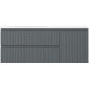 Mexen Rivel badkamerkast 120 cm met wastafel Vela links, 2S, 1D, gegroefd, grafiet/wit mat - 91A23-12047-3-BBFFF66-W23L01