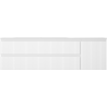 Mexen Rivel 160 cm bathroom cabinet with Vela left sink, 2S, 1D, grooved, matte white - 91A23-16047-3-BBFFF01-W23L01