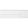 Mexen Rivel badkamerkast 160 cm met wastafel Vela links, 2 lades, 1 deur, geribbeld, wit mat - 91A23-16047-3-BBFFF01-W23L01