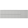 Mexen Rivel armadietto da bagno 160 cm con lavabo Vela sinistro, 2S, 1D, scanalato, grigio opaco/bianco opaco