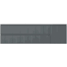 Mexen Rivel badkamerkast 160 cm met wastafel Vela links, 2L, 1D, gegroefd, grafiet/wit mat - 91A23-16047-3-BBFFF66-W23L01