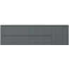 Mexen Rivel badkamerkast 160 cm met wastafel Vela links, 2S, 1D, gegroefd, grafiet/wit mat - 91A23-16047-3-BBFFF66-W23L01
