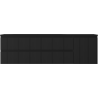 Mexen Rivel Badezimmerschrank 160 cm mit Waschbecken Vela links, 2S, 1D, gerillt, schwarz matt - 91A23-16047-3-BBFFF71-W23L71