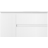 Mexen Rivel szafka łazienkowa 90 cm z umywalką Vela prawą, 2S, 1D, ryflowana, biała mat - 91A23-09047-3-BBFFF01-W23P01