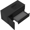 Mexen Rivel badkamerkast 120 cm met wastafel Vela rechts, 2S, 1D, gefreesd, zwart mat - 91A23-10047-3-BBFFF71-W23P71