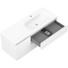 Mexen Rivel meuble de salle de bains 120 cm avec lavabo Vela droit, 2S, 1D, rainuré, blanc mat - 91A23-12047-3-BBFFF01-W23P01
