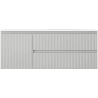Mexen Rivel szafka łazienkowa 120 cm z umywalką Vela prawą, 2S, 1D, ryflowana, szara/biała mat - 91A23-12047-3-BBFFF62-W23P01