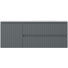 Mexen Rivel badkamerkast 120 cm met wastafel Vela rechts, 2S, 1D, gegroefd, grafiet/wit mat - 91A23-12047-3-BBFFF66-W23P01