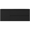 Mexen Rivel Badezimmerschrank 120 cm mit Waschtisch Vela rechts, 2S, 1D, gerillt, schwarz matt - 91A23-12047-3-BBFFF71-W23P71