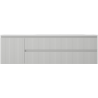 Mexen Rivel badkamerkast 160 cm met wastafel Vela rechts, 2S, 1D, geribbeld, grijs/wit mat - 91A23-16047-3-BBFFF62-W23P01