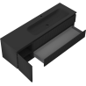 Mexen Rivel Badezimmerschrank 160 cm mit Waschbecken Vela rechts, 2S, 1D, gefräst, schwarz matt - 91A23-16047-3-BBFFF71-W23P71