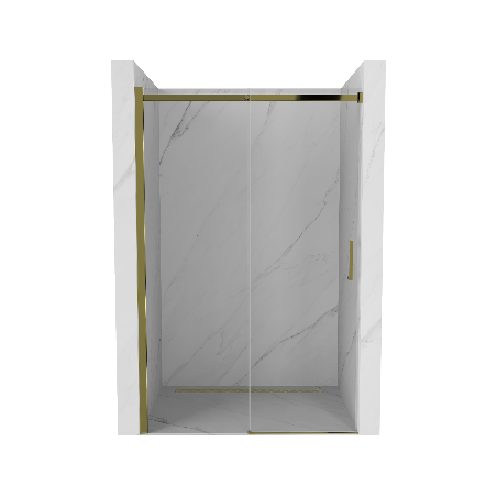 Mexen Omega puerta de ducha corredera 100 cm, transparente, dorada - 825-100-000-50-00