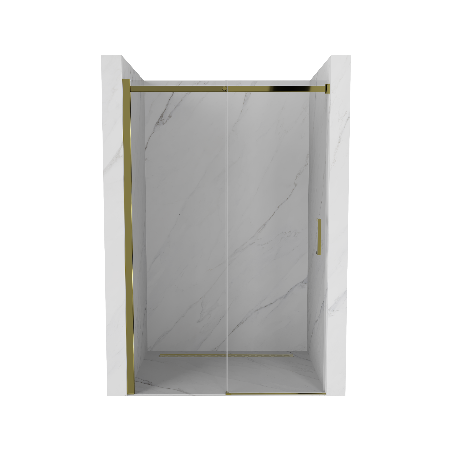 Mexen Omega sliding shower door 100 cm, transparent, gold - 825-100-000-50-00