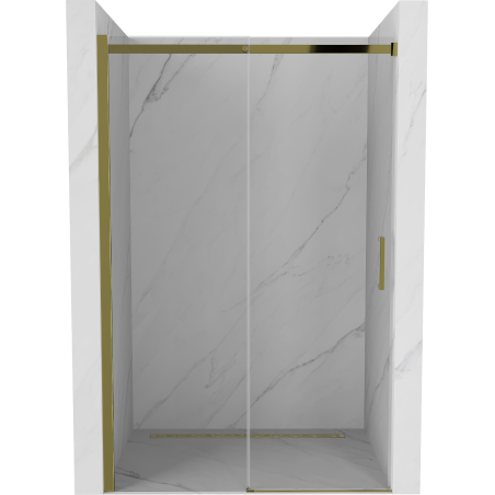 Mexen Omega Schiebeduschtür 140 cm, transparent, gold - 825-140-000-50-00