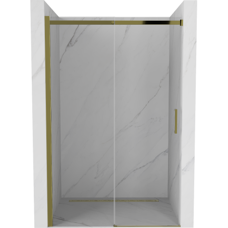 Mexen Omega schuifbare douchedeur 140 cm, transparant, goud - 825-140-000-50-00