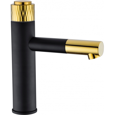 Mexen Diamond robinet de lavabo, noir/or - 71500-75