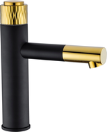 Mexen Diamond rubinetto lavabo, nero/oro - 71500-75