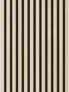 Mexen Lam-B lamas de pared 275 x 30 cm, tablero HDF de 4 mm, chapa técnica, Roble Arenoso - S100-275307-3015-001